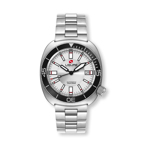 Ligure Il Primo LWT210010 with Sunlit Silver sunburst dial and stainless steel bracelet