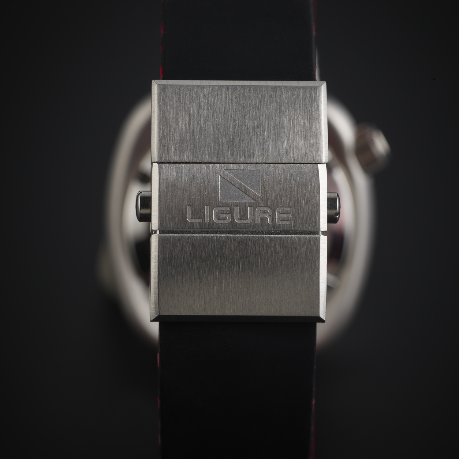 Ligure Il Primo LWT21001 stainless steel watch clasp with engraved Ligure logo