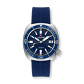 Ligure Il Primo LWT21009 with Mediterranean Blue sunburst dial and blue silicone strap